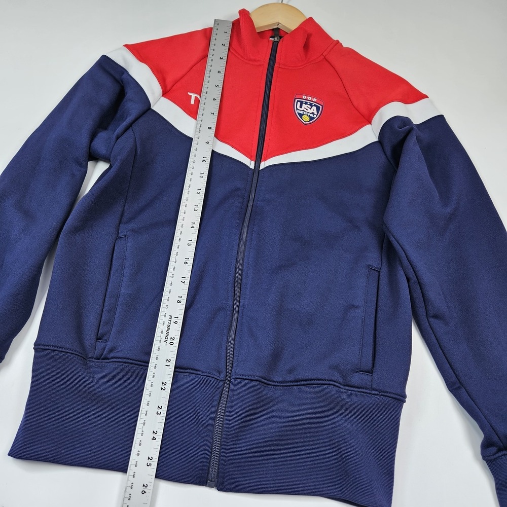 TYR Track Jacket Mens Medium Red Blue Team USA Water Polo ODP Full Zip Athletic - Picture 6 of 7